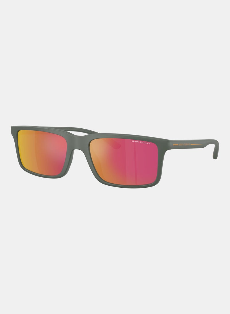 Armani Exchange Full Rimmed Rectangular Sunglasses 0AX4157SU - Image 2